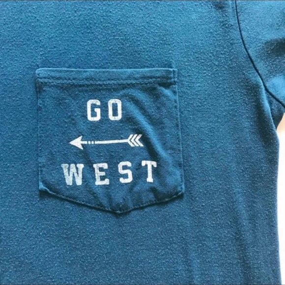 American Eagle Don’t Ask Why Tee short sleeve top tunic Go West One Size OS S M - Picture 2 of 7